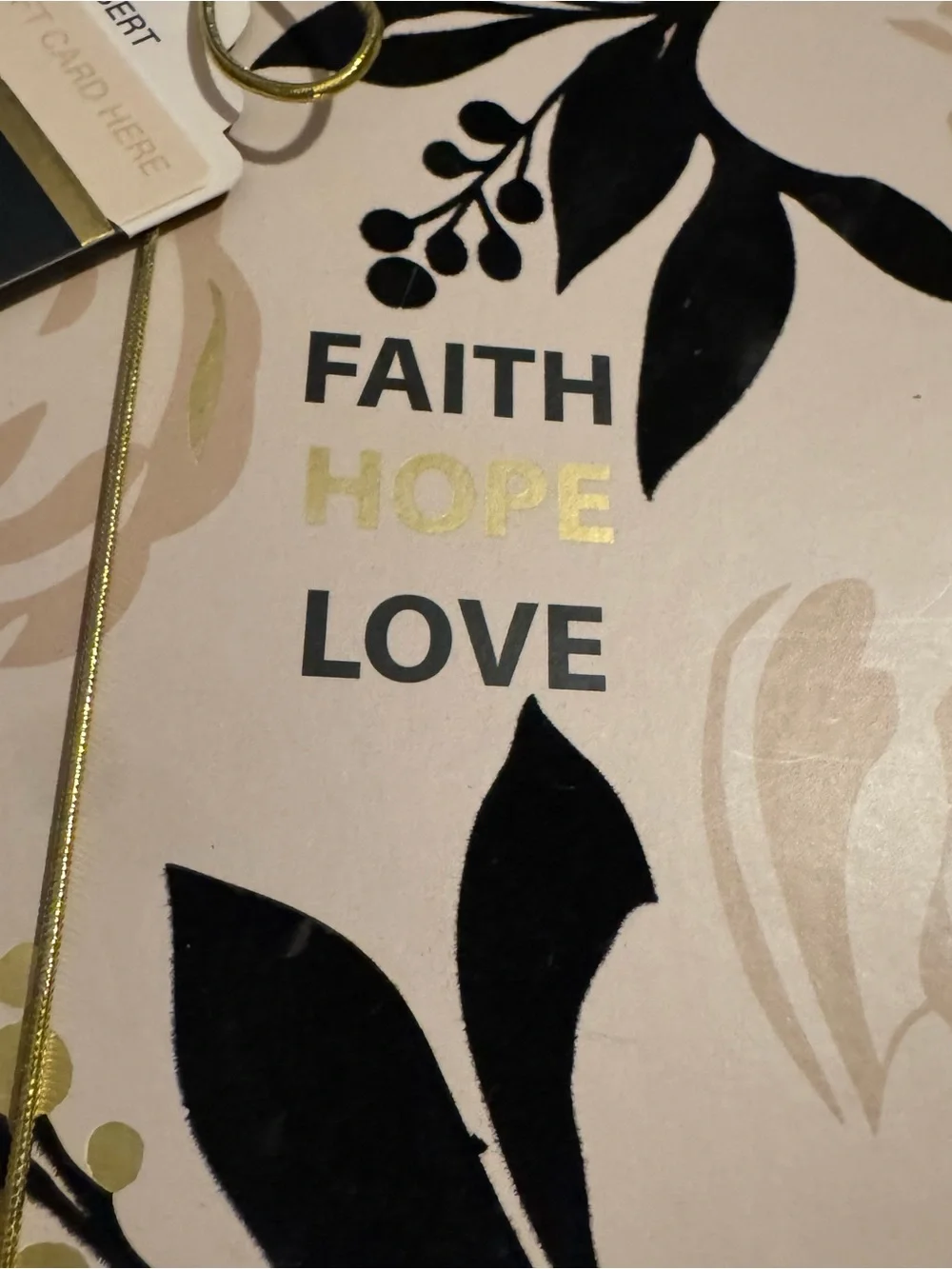 NWT Tahari Home Faith Hope Love Floral Spiral Journal Notebook Gift Set
